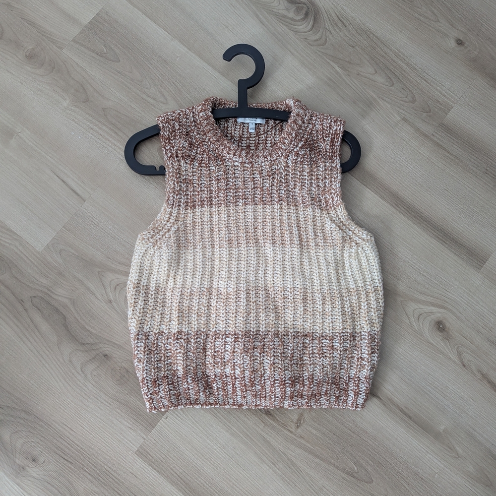 Forever 21 Brown and Cream Knit Sweater Vest - Picture 2 of 3